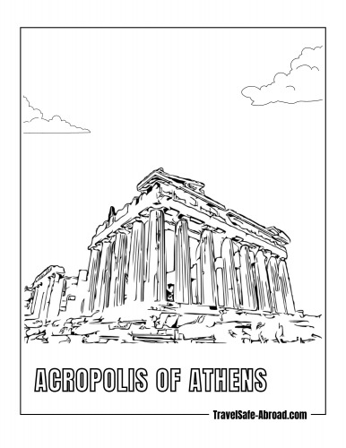 athens coloring pages