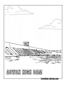 Aswan High Dam: An engineering marvel built in the 1960s to control the Nile's flow and provide electricity and irrigation.