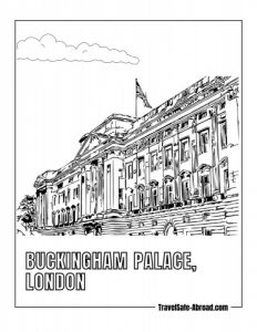 Buckingham Palace, London: The official residence of the British monarch and a popular tourist attraction, famous for the Changing of the Guard ceremony.