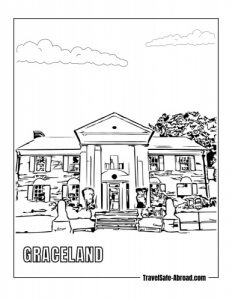 Graceland: The former home of Elvis Presley in Memphis, it is now a museum and a pilgrimage site for fans of the legendary musician.