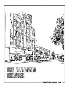 The Alabama Theatre - A historic theatre in Birmingham that hosts concerts, films, and other performances.